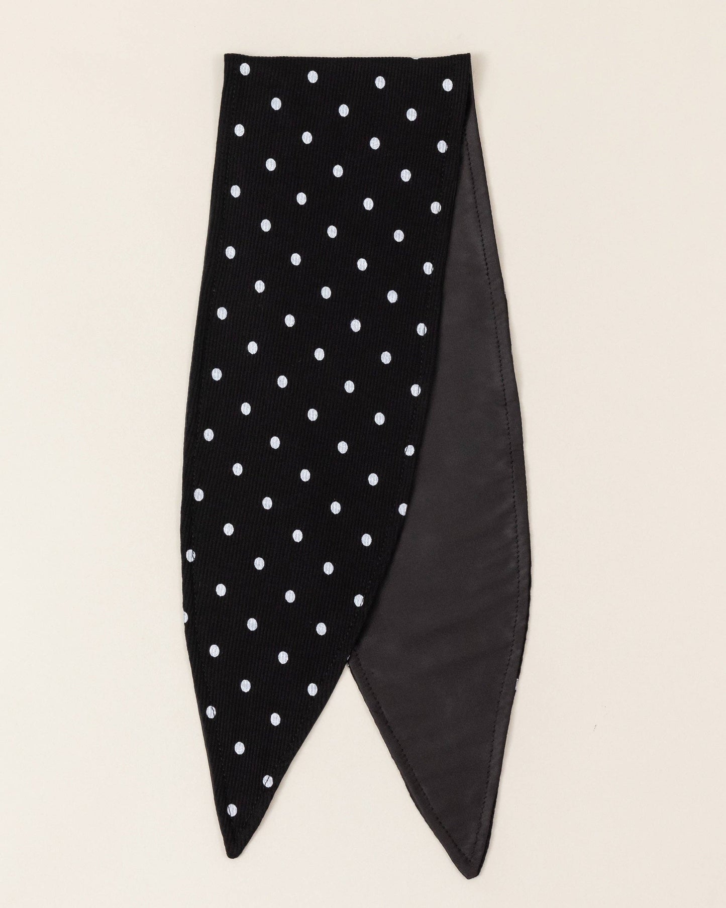 Satin Lined Bandie in Dottie: Black