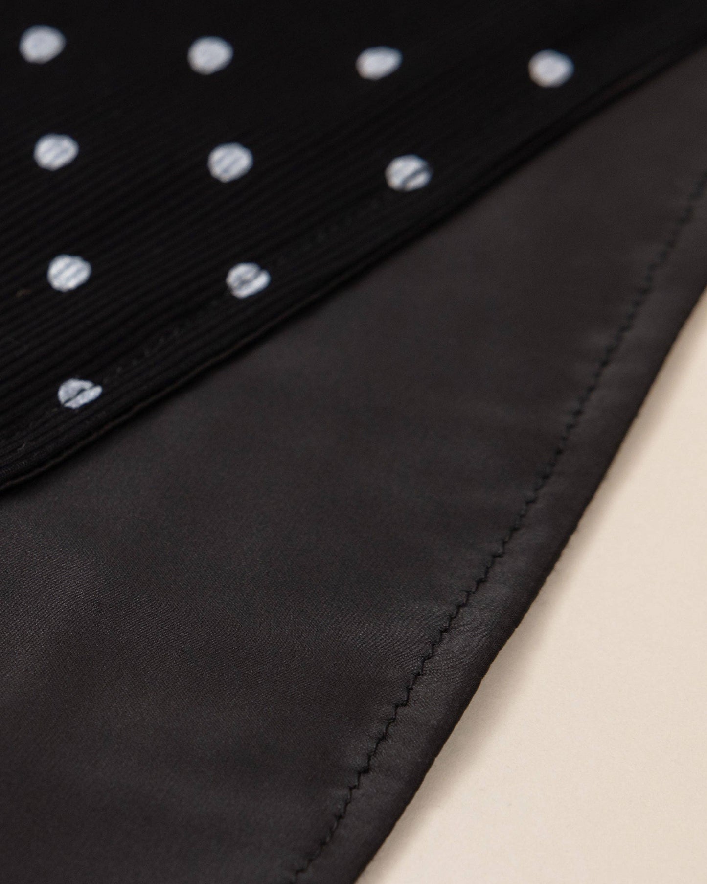 Satin Lined Bandie in Dottie: Black