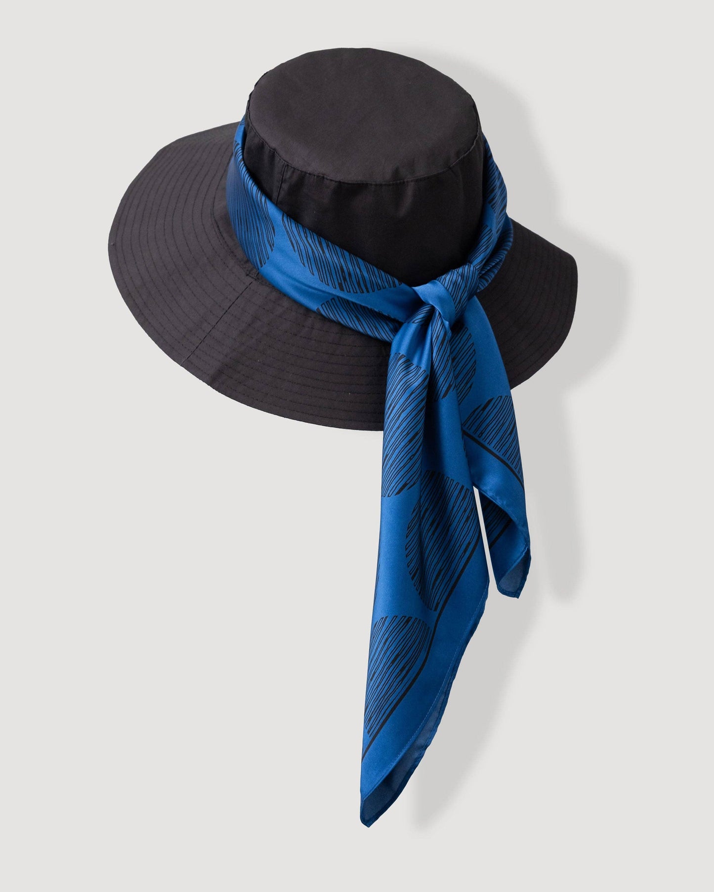 Satin Head Scarf in Aoki: Blue