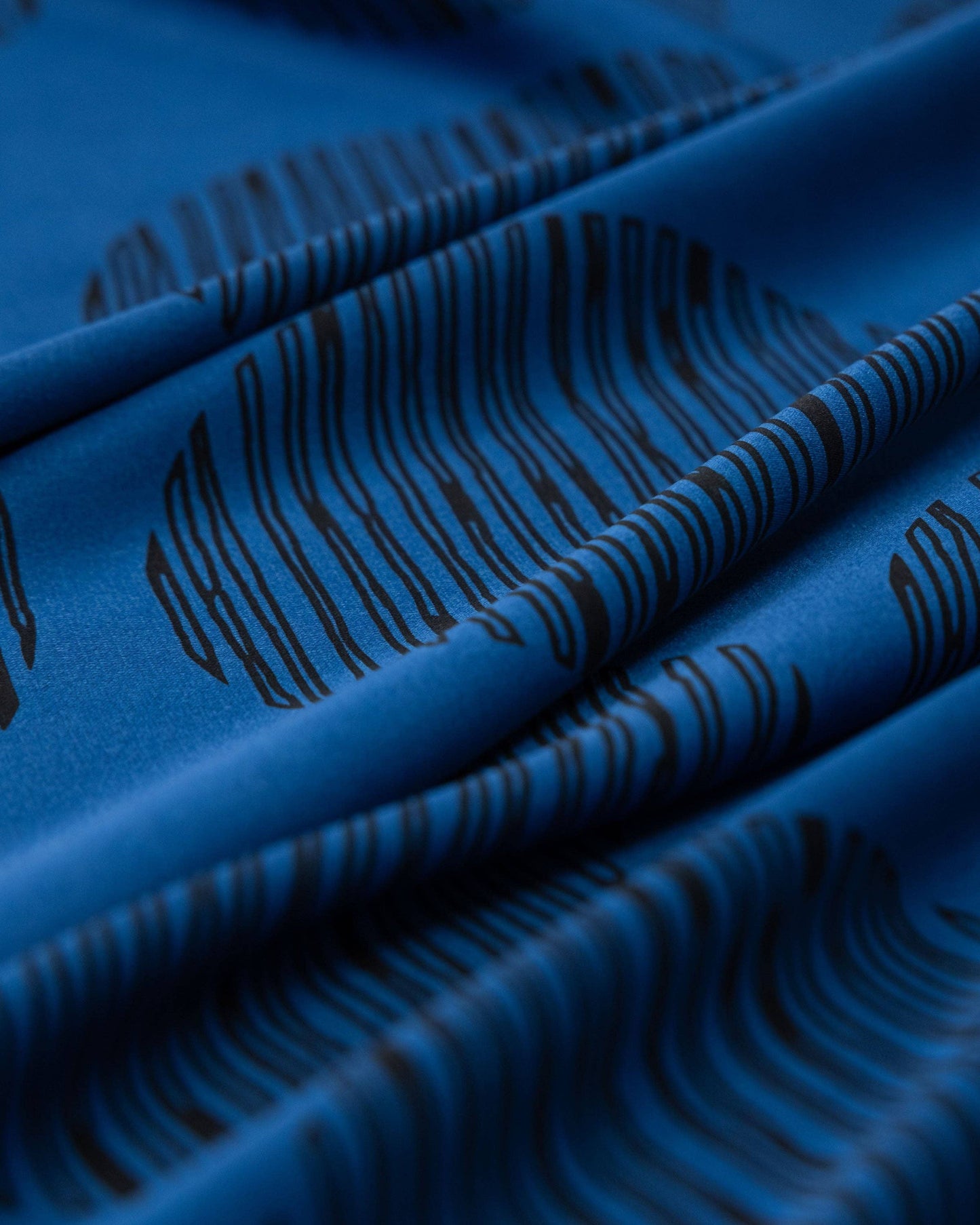 Satin Head Scarf in Aoki: Blue
