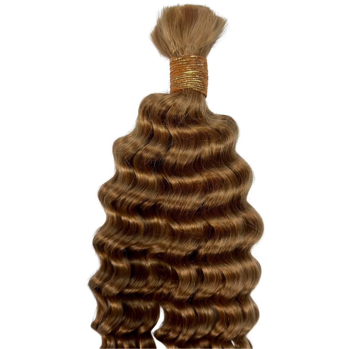 Honey Blonde Deep Wave Bulk Human Hair