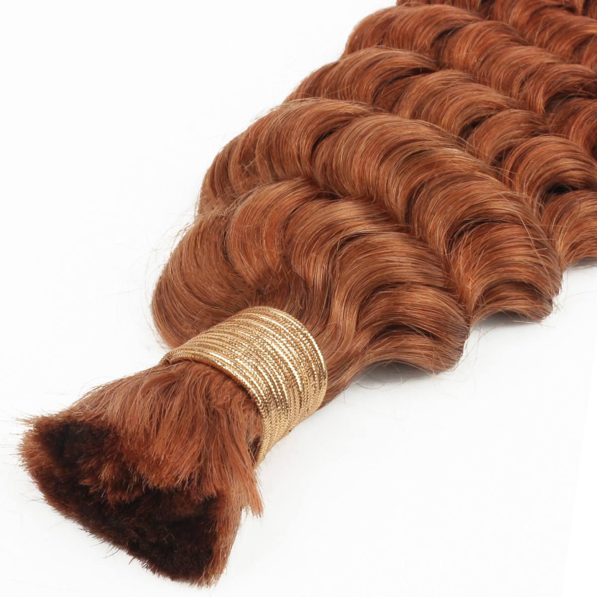 Copper Deep Wave Bulk Human Hair