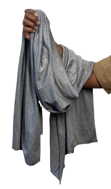 Gray Stretchy Head Wrap