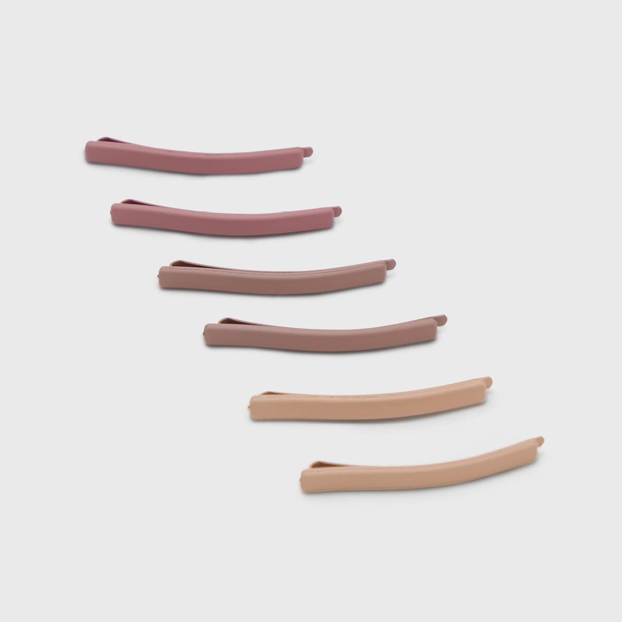 Enamel Bobby Pins 6pc Set - Terracotta