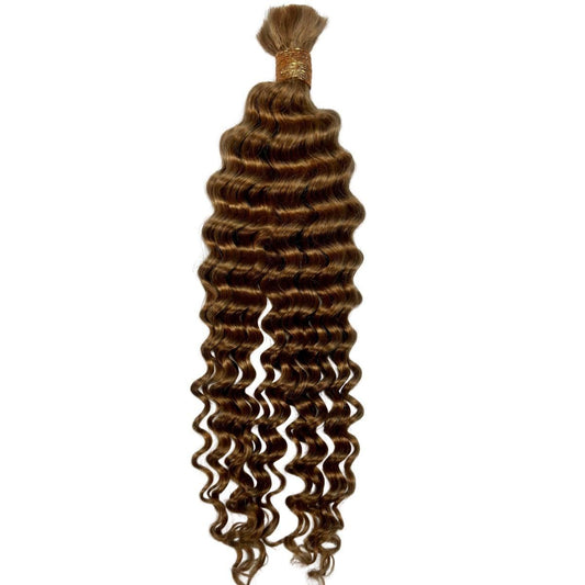 Honey Blonde Deep Wave Bulk Human Hair